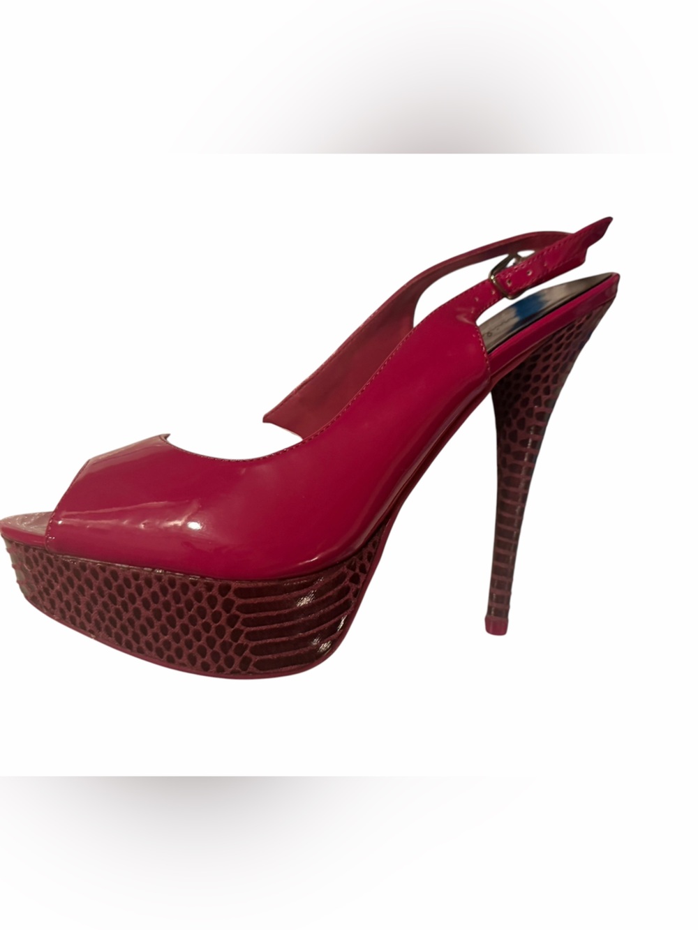 Bonnibel🎀Hot Pink Patent Slingback Platform Stilettos🎀Brand New🎀Size 8🎀